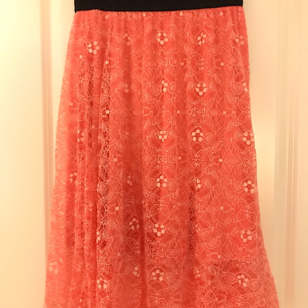 Pink lace overlay Lola skirt